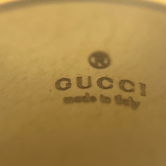 Authentic GUCCI Icon Logo 18K Yellow Gold Ring Band - Picture 5 of 10
